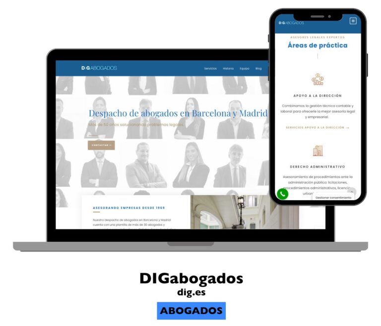 Página web para abogados ejemplo growseo